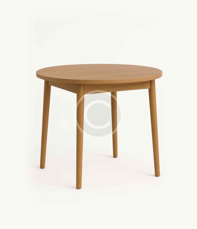 Round oak dining table