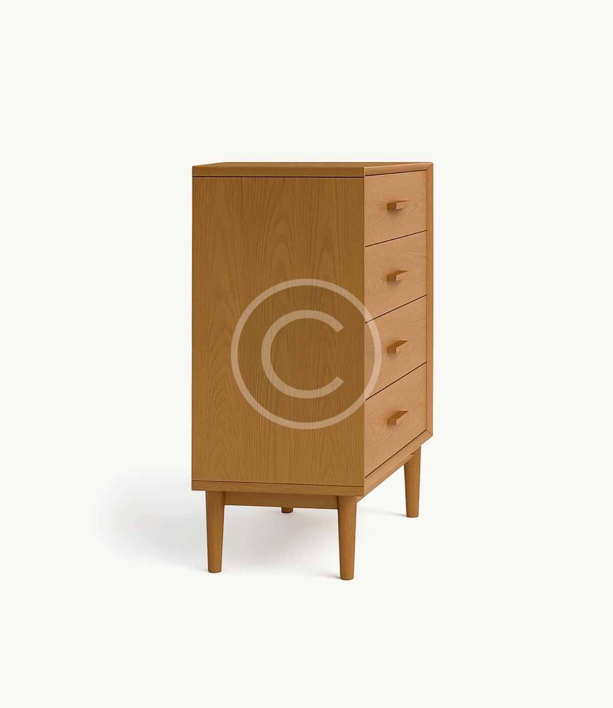 Three-drawer oak dresser - Image 2